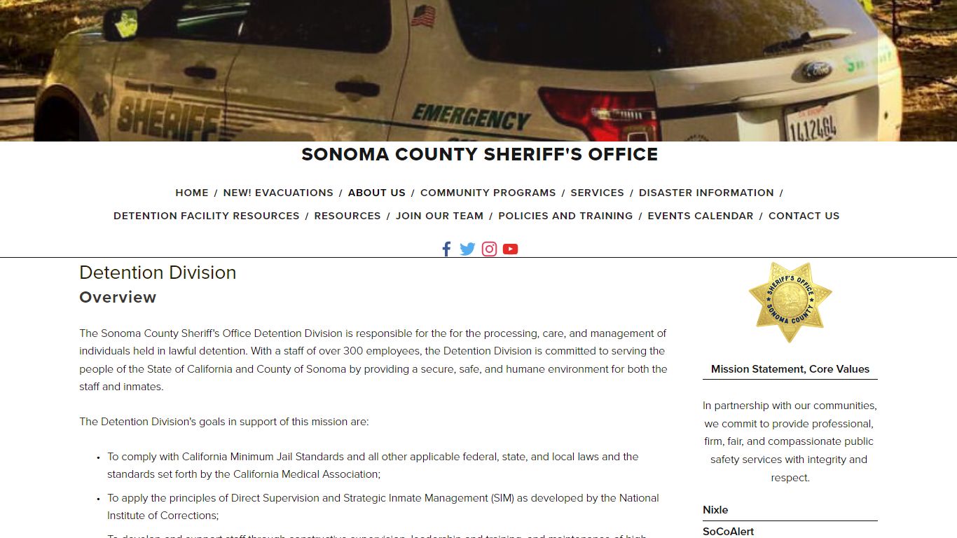 Detention — Sonoma County Sheriff's Office